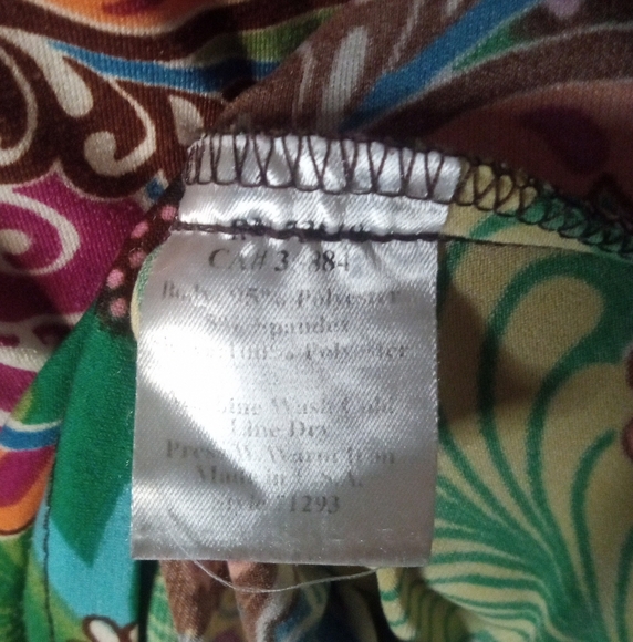 Uncle Frank Flutter‎ Sleeve Mixed Print Quirky Mini Dress Paisley Size Small - Picture 6 of 7